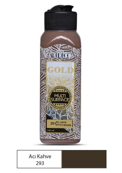 Gold Multi Surface Akrilik Boya 140 Ml. 295 Acı Kahve