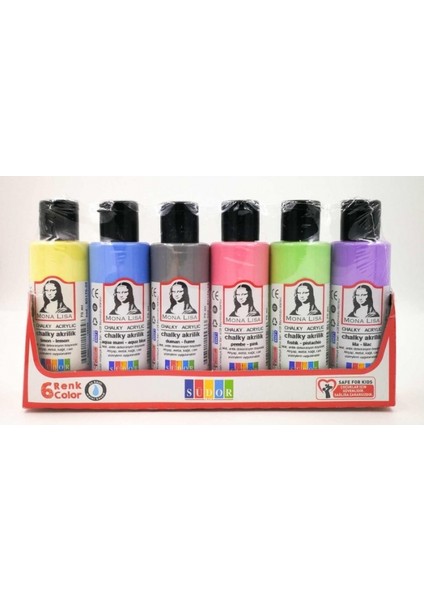 Chalky Mat Akrilik Boya 6 Renk x 70 ml