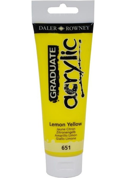 Graduate Akrilik Boya 120ML 651 Lemon Yellow