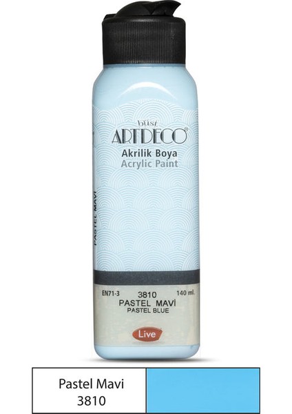 Akrilik Boya 140 Ml. 3810 Pastel Mavi