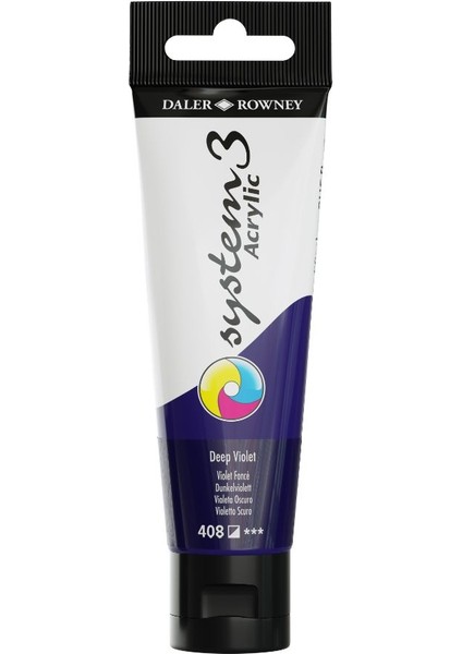 System 3 Akrilik Boya 150ML 408 Deep Violet