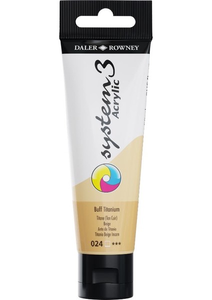 System 3 Akrilik Boya 150ML 024 Buff Titanium