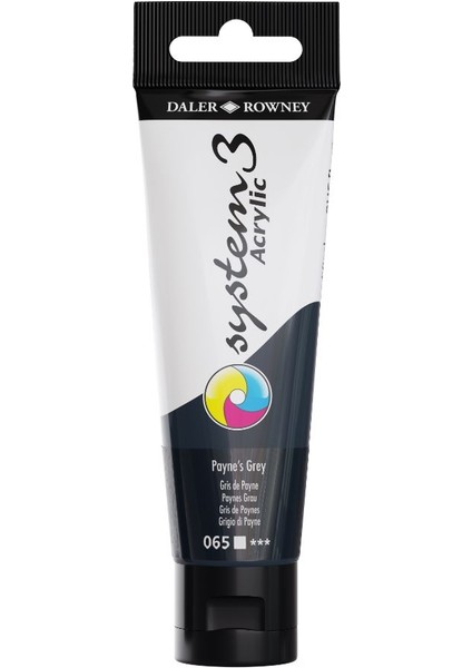 System 3 Akrilik Boya 150ML 065 Paynes Grey