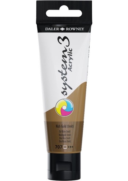 System 3 Akrilik Boya 150ML 707 Rich Gold Imit
