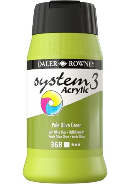 System 3 Akrilik Boya 500ML 368 Pale Olive Green