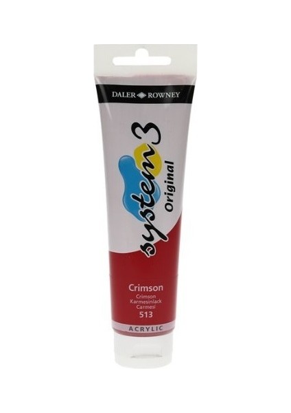 System 3 Akrilik Boya 150ML 513 Crimson