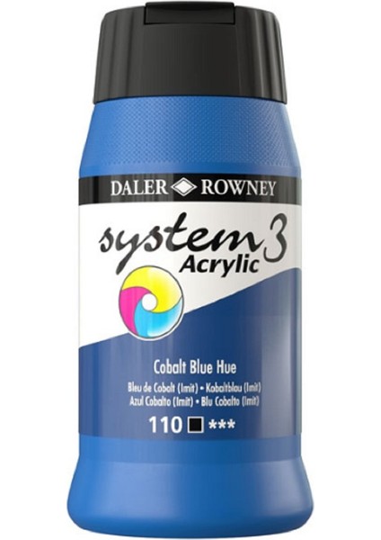 System 3 Akrilik Boya 500ML 110 Cobalt Blue Hue