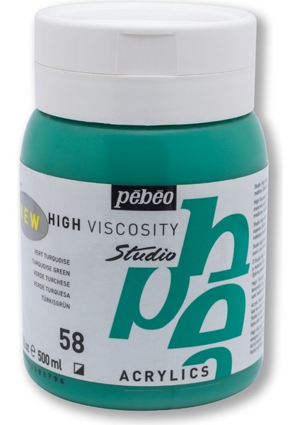 Studio Akrilik Boya 500ML N58 Turquoise Green