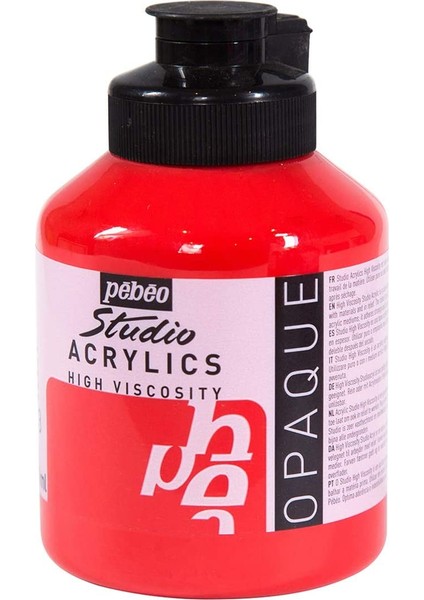 Studio Akrilik Boya 500ML N:33 Cadmium Red