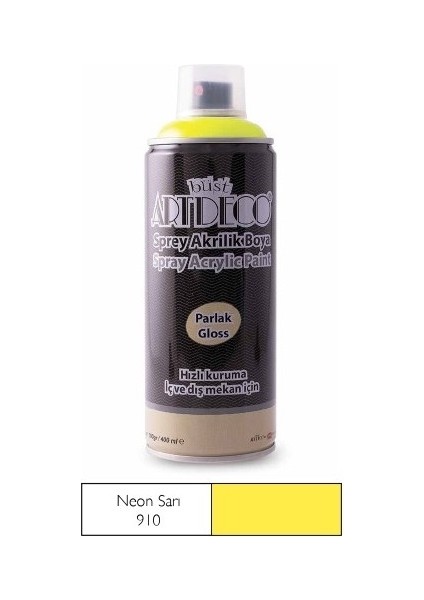 Sprey Akrilik Boya Neon Sarı 400ML