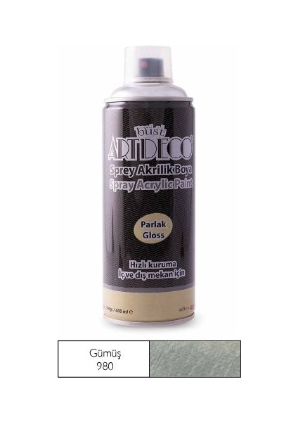 Sprey Akrilik Boya Gümüş 400ML