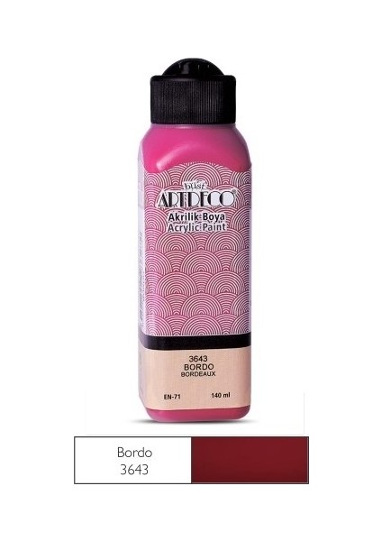 Bordo Yeni Formül Akrilik Boya 140 ml