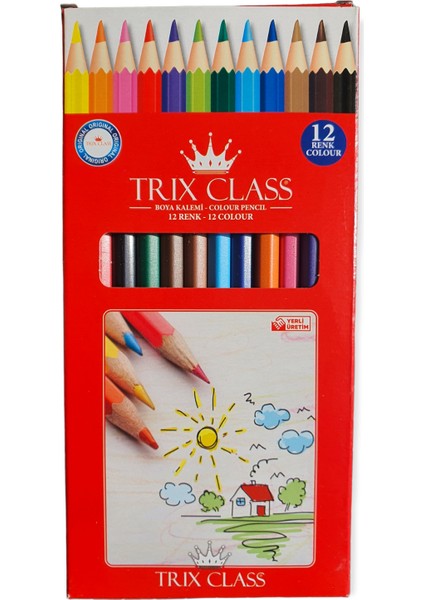 TRIXCLASS12 Renk Tam Boy Kuru Boya Seti