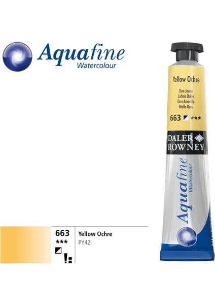 Aquafine Tüp Sulu Boya 8ml 663 Yellow Ochre