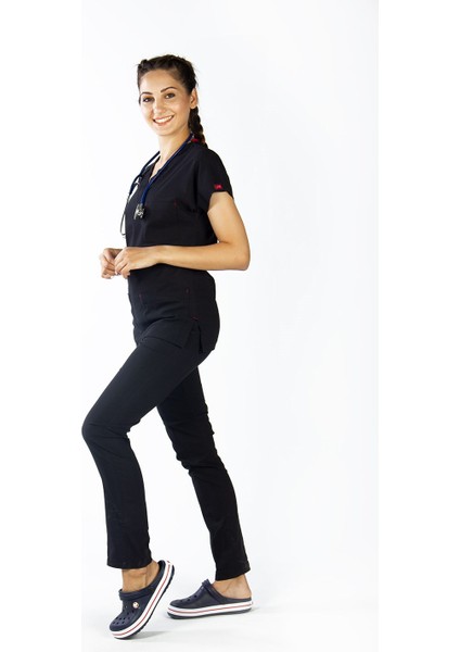 Siyah U-Flex Likralı Cerrahi Takım M modelleri