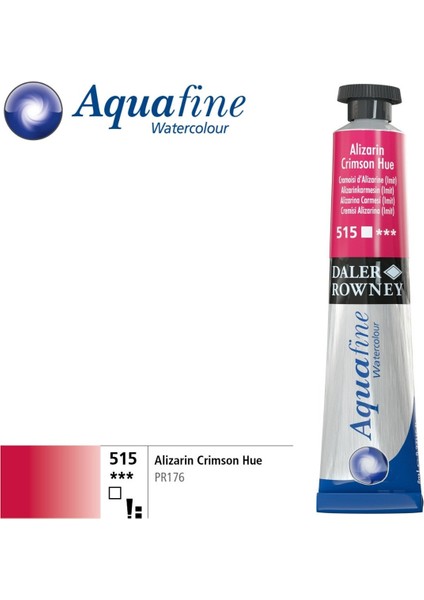 Aquafine Tüp Sulu Boya 8ml 515 Alizarin Crimson