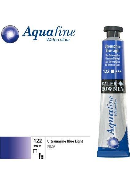 Aquafine Tüp Sulu Boya 8ml 122 Ultramarine Blue Light