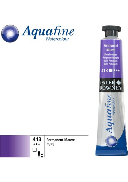 Aquafine Tüp Sulu Boya 8ml 413 Mauve