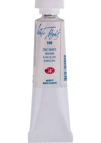 Tüp Suluboya 10ML N:100 Zinc White