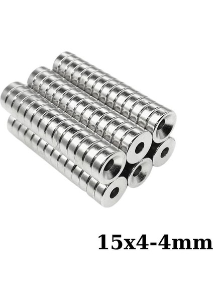 15X4-4MM Havşa Delikli Neodyum Güçlü Mıknatıs - Neodim Magnet