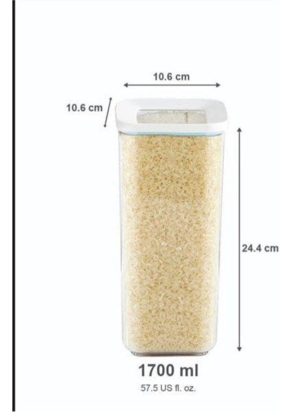1700ml Saklama Kavanozları 12 Adet Vip Ahmet