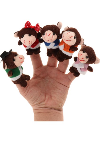 Doldurulmuş Hayvan Bebek Parmak Kuklaları 7 Simülasyon Maymunları Çocuklar Için Hikaye Anlatma Oyunu (Yurt Dışından) fiyatları
