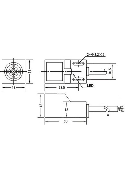 SN04-P2 10-30V 5mm Pnp Nc Endüktif Mesafe Sensörü