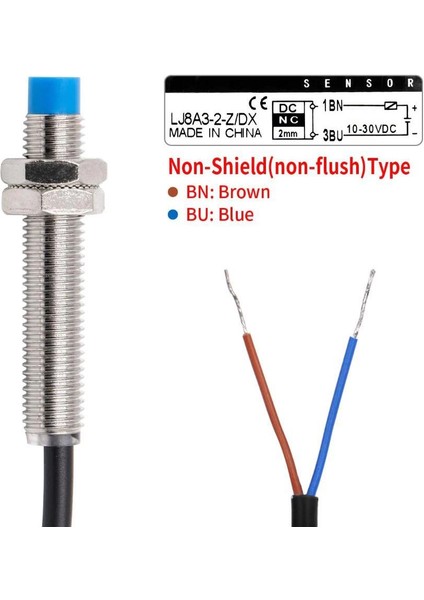 LJ8A3-2-Z/DX 6-36V 2mm Nc Endüktif Mesafe Sensörü