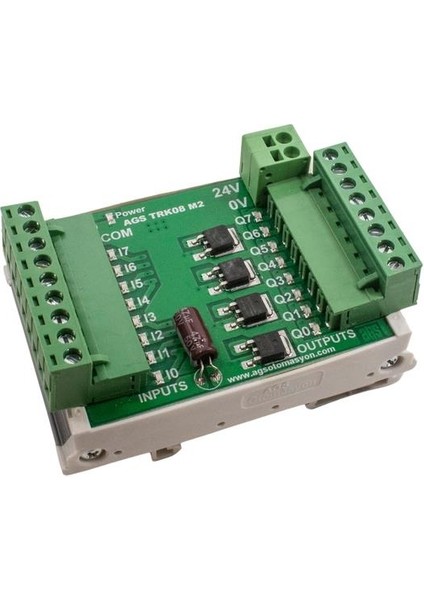 Trk-08 5A 8 Kanal Dc Röle Modülü - Ray Montajlı