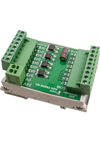 Trk-08 5A 8 Kanal Dc Röle Modülü - Ray Montajlı