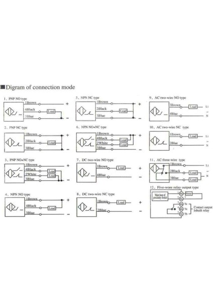 LJ12A3-4-Z/DX 6-36V 4mm Nc Endüktif Mesafe Sensörü
