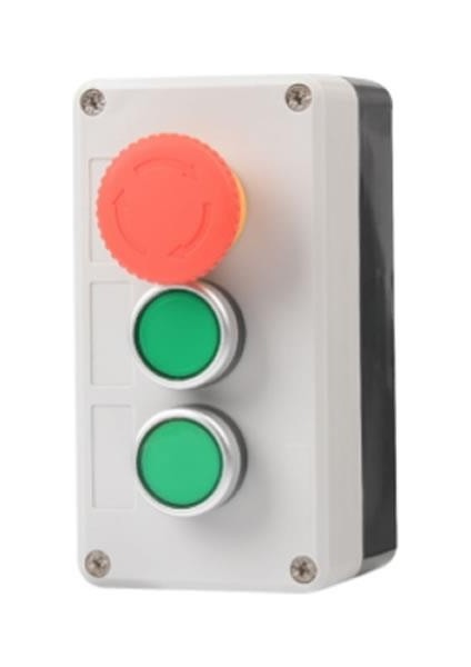 Acil Stop ve Ikili Yeşil Push Buton Kutusu