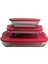 Kırmızı Kapaklı Borcam 3 Parça Kare Set 1