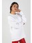Kadın Sıfır Yaka Baskılı Sweatshirt 4