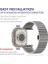 Apple Watch Ultra 49MM Uyumlu Metal Baklalı Stainless Paslanmaz Çelik Kordon Açılır Kapanır Tokalı Kızkaç 3