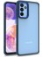 Samsung Galaxy M13 Kılıf Arkası Şeffaf Renkli Kenar Flora Silikon 1