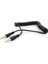 3.5mm Stereo Spiral Tasarım Araç Aux Ses Kablosu 2 Metre 1