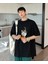 Cat & Cub Siyah Oversize T-Shirt 1