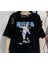 Anime Girl & Cat Siyah Oversize T-Shirt 1