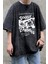 Yıkamalı Siouxsie Banshees Oversize Eskitme T-Shirt 1