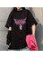 Melody Pink Siyah Oversize T-Shirt 1