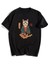 Sushi Cat Siyah Oversize T-Shirt 2