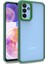 Samsung Galaxy M13 Kılıf Arkası Şeffaf Renkli Kenar Flora Silikon 1