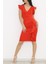 Modaymış Fırfır Detaylı Elbise Kırmızı - 581810.1592.