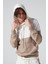 Bej-Krem Kapüşonlu Erkek Eşofman Takımı 7