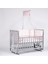 Süper Natural ahşap Beşik 4 Kademeli Gri Anne Yanı Sallanır Bebek Beşiği 60X120 -Uyku Seti+Yatak G9 2