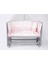 Süper Natural ahşap Beşik 4 Kademeli Gri Anne Yanı Sallanır Bebek Beşiği 60X120 -Uyku Seti+Yatak G9 4