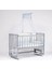 Süper Natural ahşap Beşik 4 Kademeli Gri Anne Yanı Sallanır Bebek Beşiği 60X120 -Uyku Seti+Yatak G8 3