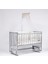 Süper Natural ahşap Beşik 4 Kademeli Gri Anne Yanı Sallanır Bebek Beşiği 60X120 -Uyku Seti+Yatak G6 4