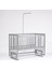 Süper Natural ahşap Beşik 4 Kademeli Gri Anne Yanı Sallanır Bebek Beşiği 60X120 -Uyku Seti+Yatak G6 5